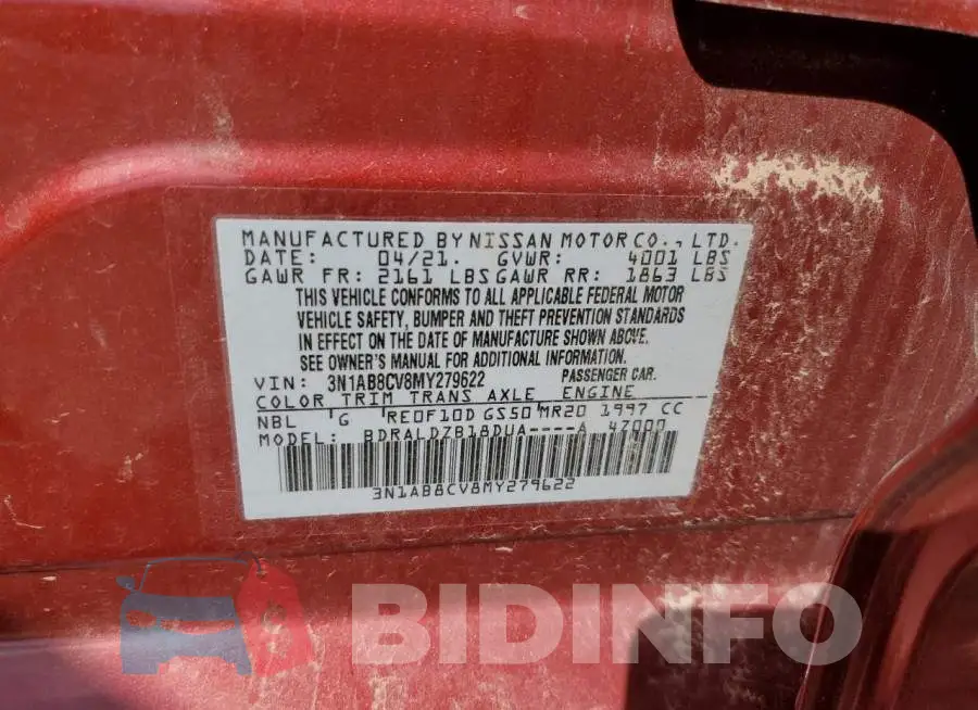 3N1AB8CV8MY279622 Photo# 12
