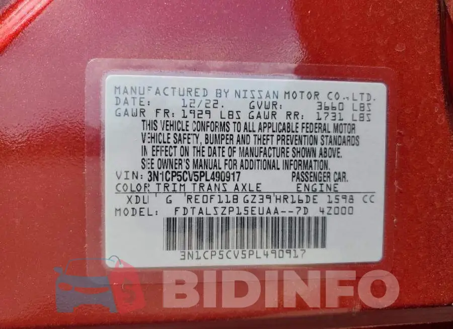 3N1CP5CV5PL490917 Photo# 14