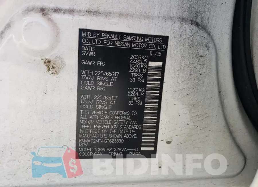 KNMAT2MT4GP623330 Photo# 13