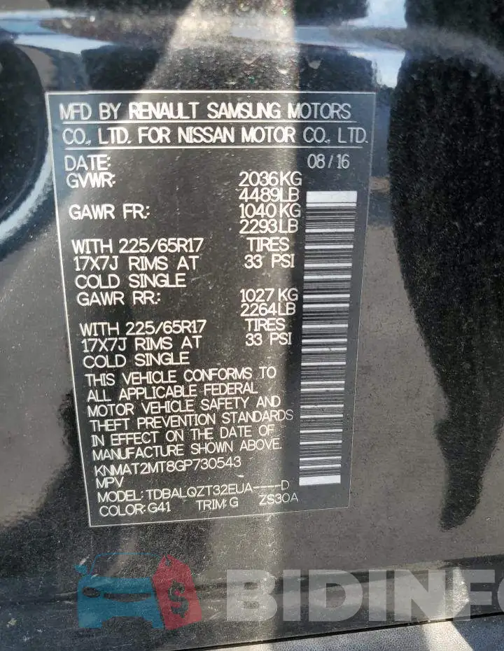 KNMAT2MT8GP730543 Photo# 13
