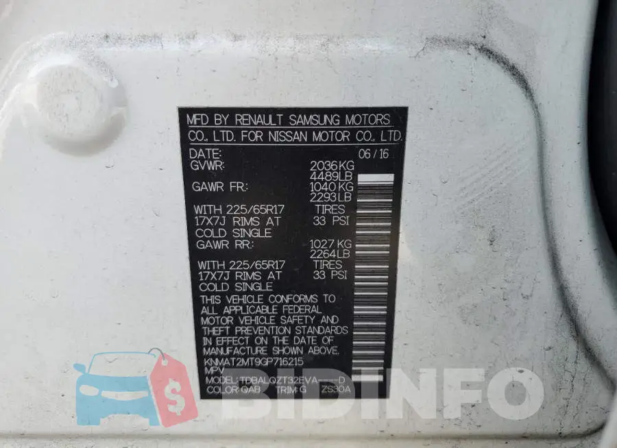 KNMAT2MT9GP716215 Photo# 13
