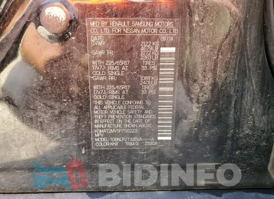 KNMAT2MV5FP502211 Photo# 12