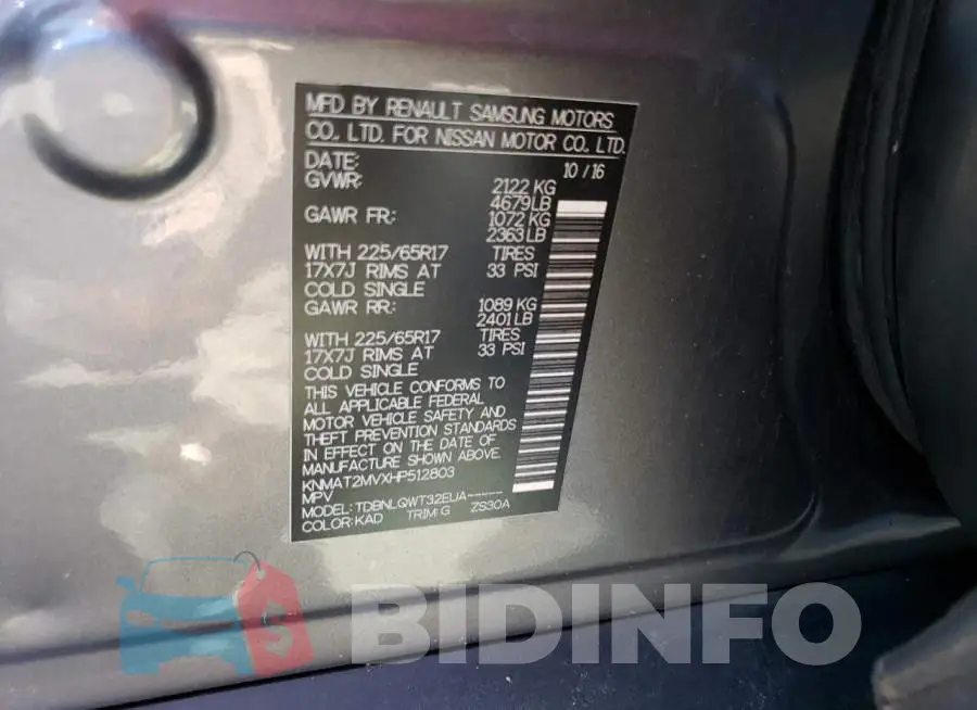 KNMAT2MVXHP512803 Photo# 12