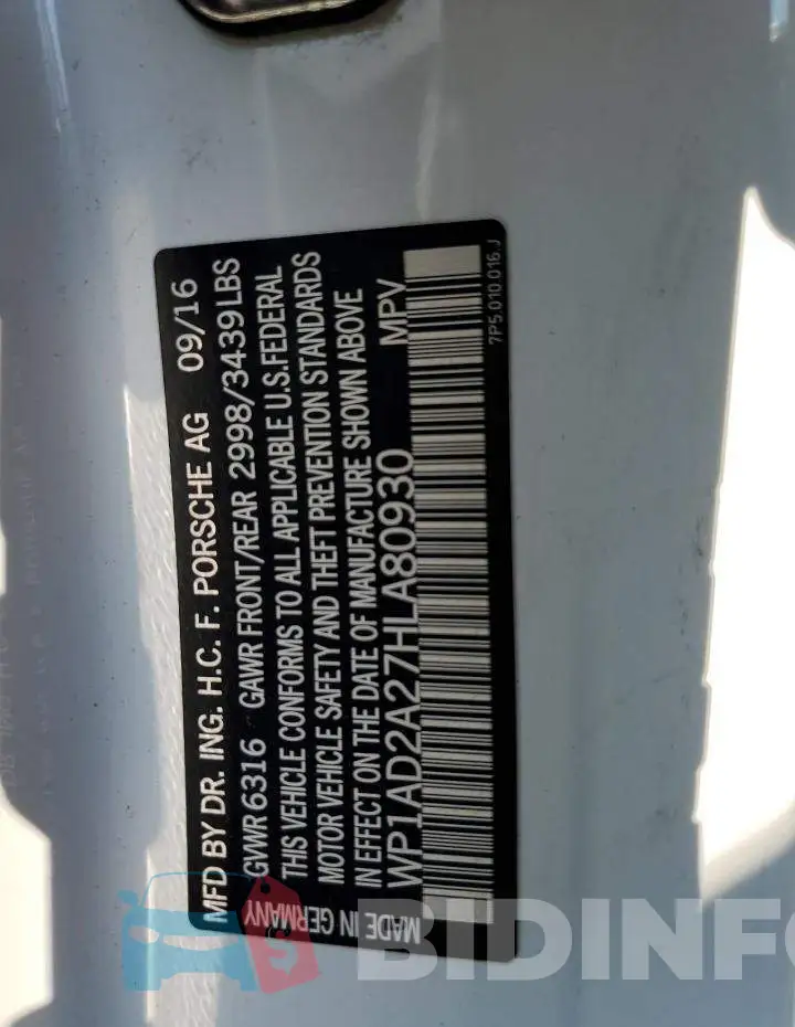WP1AD2A27HLA80930 Photo# 13