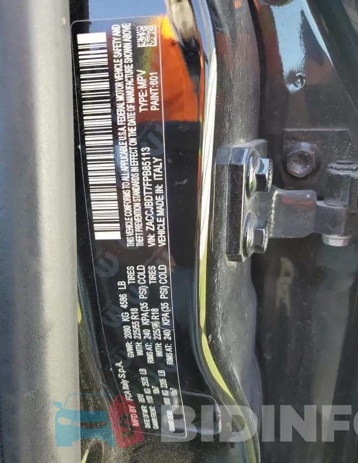 ZACCJBDT7FPB85113 Photo# 13