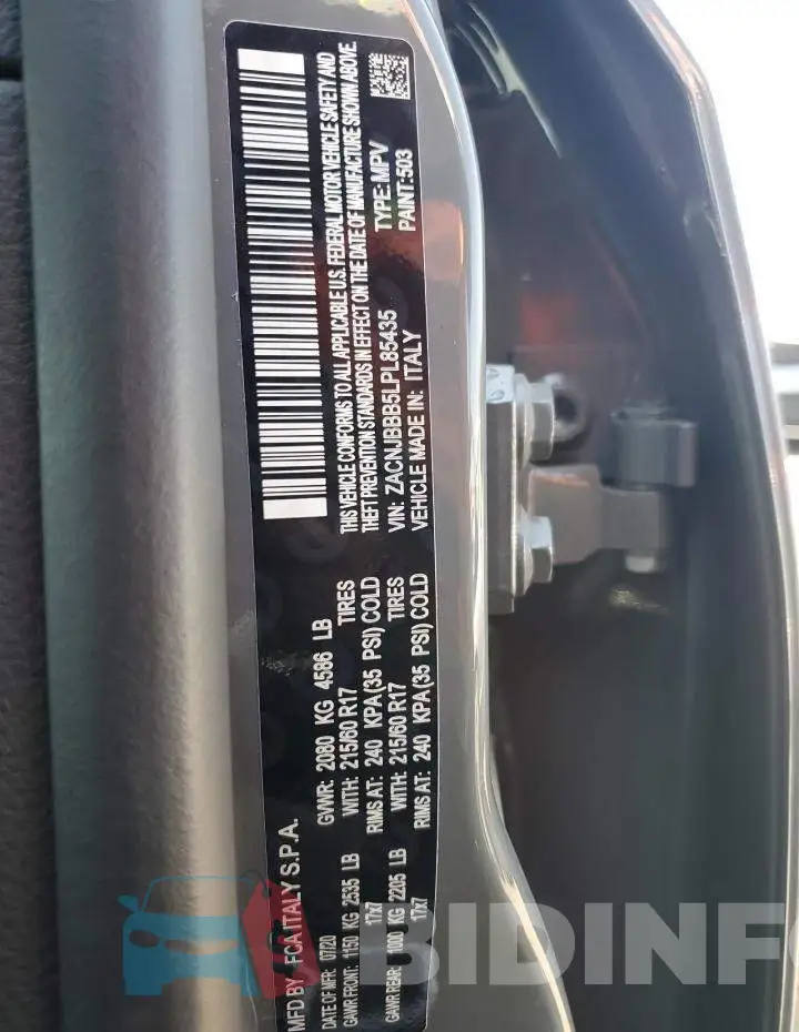 ZACNJBBB5LPL85435 Photo# 12