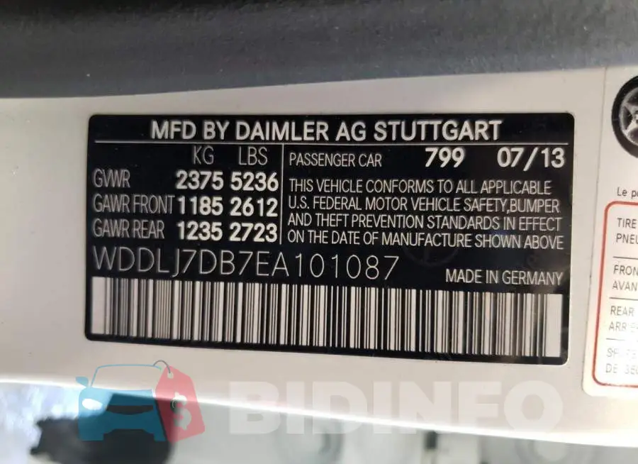 WDDLJ7DB7EA101087 Photo# 12