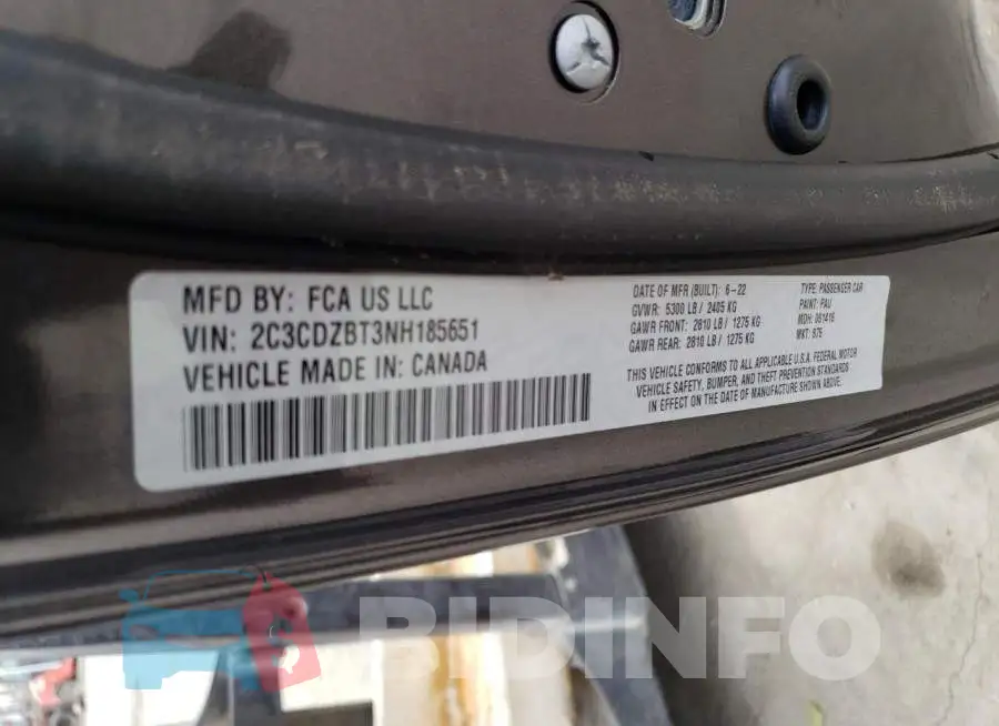 2C3CDZBT3NH185651 Photo# 13