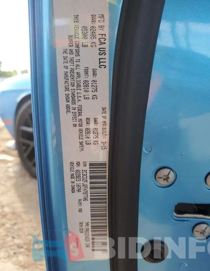 2C3CDZFJ2FH797706 Photo# 12
