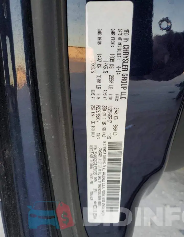 2C4RDGEG7ER357327 Photo# 13