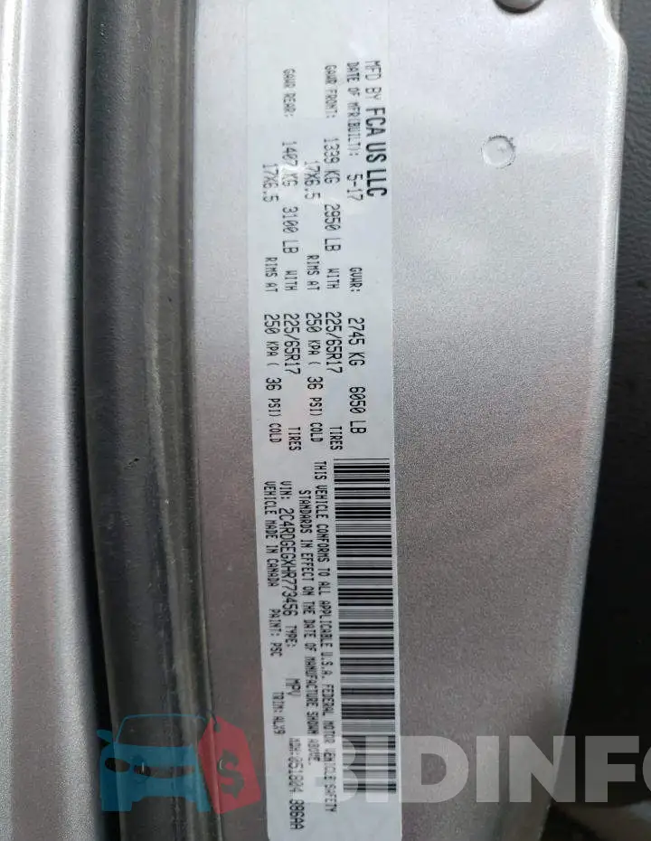 2C4RDGEGXHR773456 Photo# 13