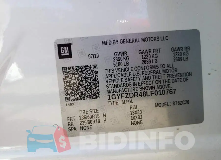 1GYFZDR48LF010767 Photo# 13