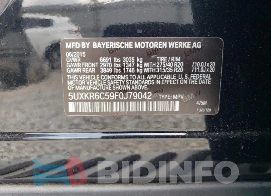5UXKR6C59F0J79042 Photo# 13