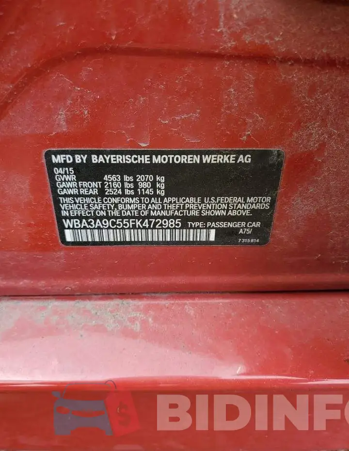 WBA3A9C55FK472985 Photo# 12