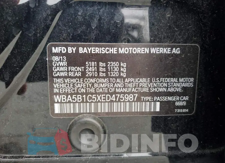 WBA5B1C5XED475987 Photo# 12