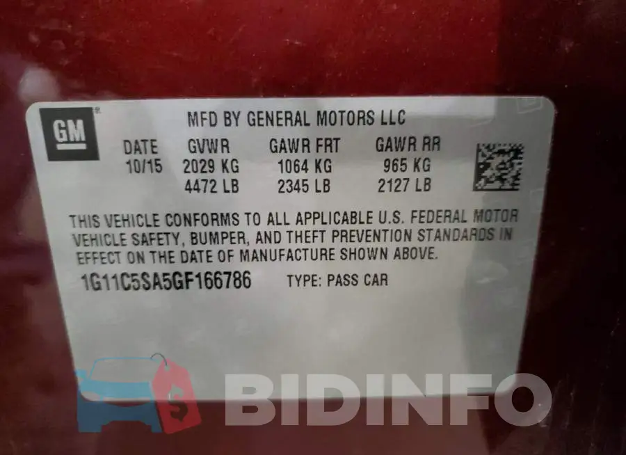 1G11C5SA5GF166786 Photo# 12