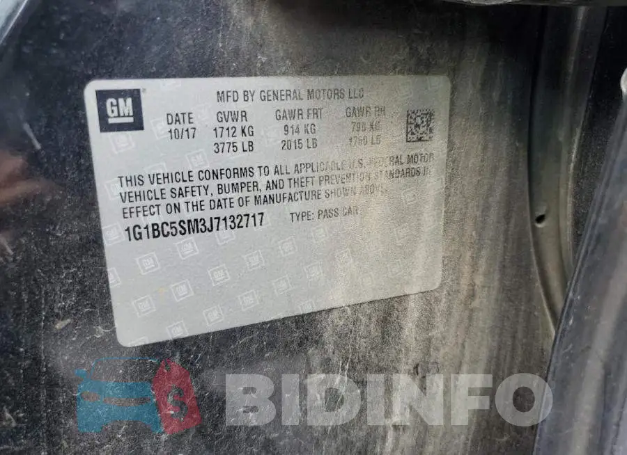 1G1BC5SM3J7132717 Photo# 12