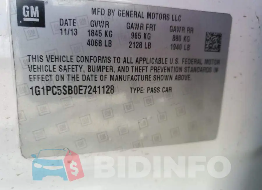 1G1PC5SB0E7241128 Photo# 12
