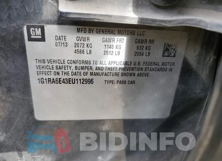 1G1RA6E43EU112996 Photo# 12
