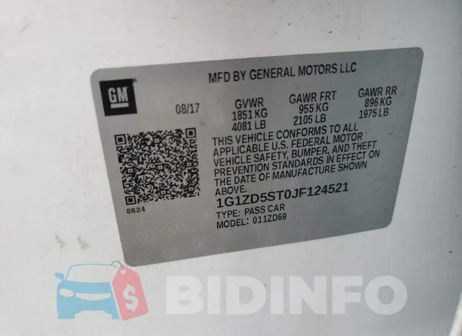 1G1ZD5ST0JF124521 Photo# 12
