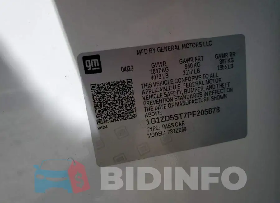 1G1ZD5ST7PF205878 Photo# 13