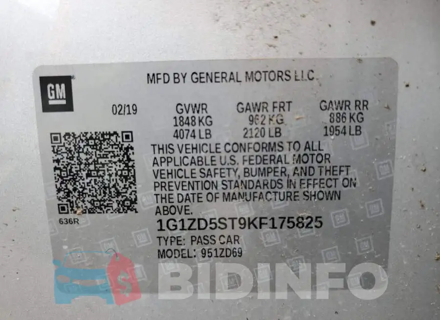 1G1ZD5ST9KF175825 Photo# 12