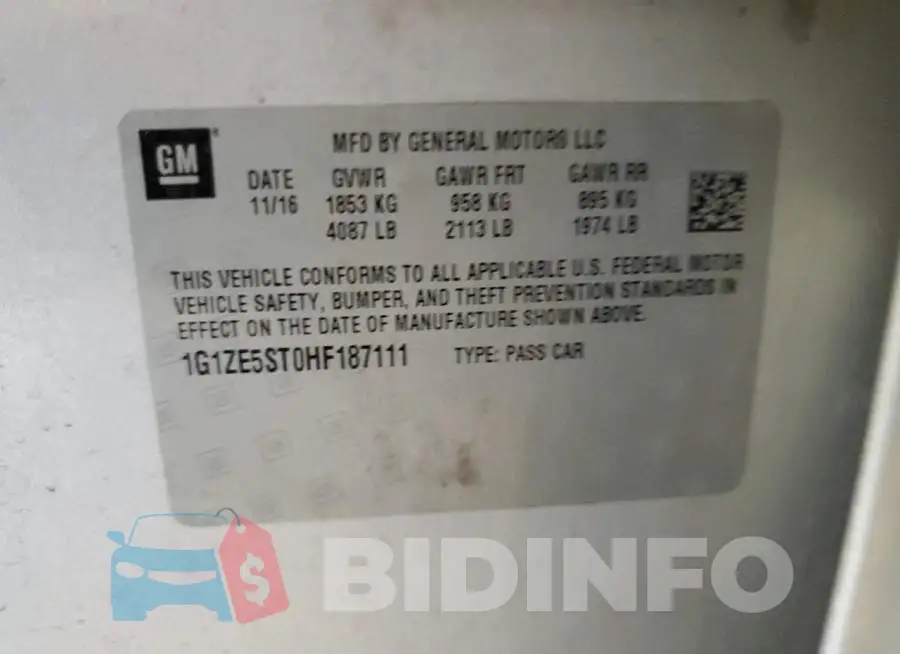 1G1ZE5ST0HF187111 Photo# 12
