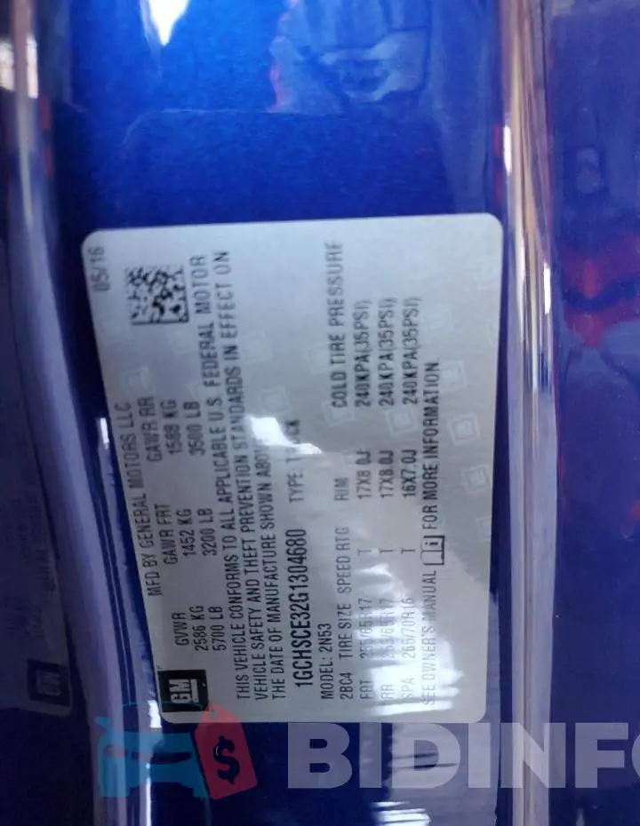1GCHSCE32G1304680 Photo# 12