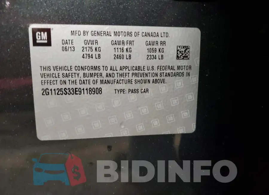 2G1125S33E9118908 Photo# 12