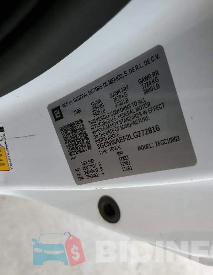 3GCNWAEF2LG272816 Photo# 12