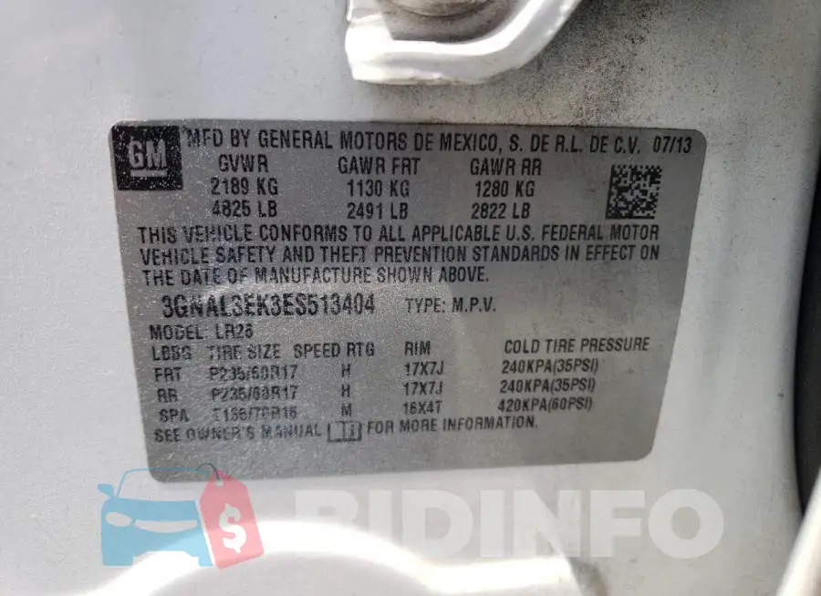 3GNAL3EK3ES513404 Photo# 13
