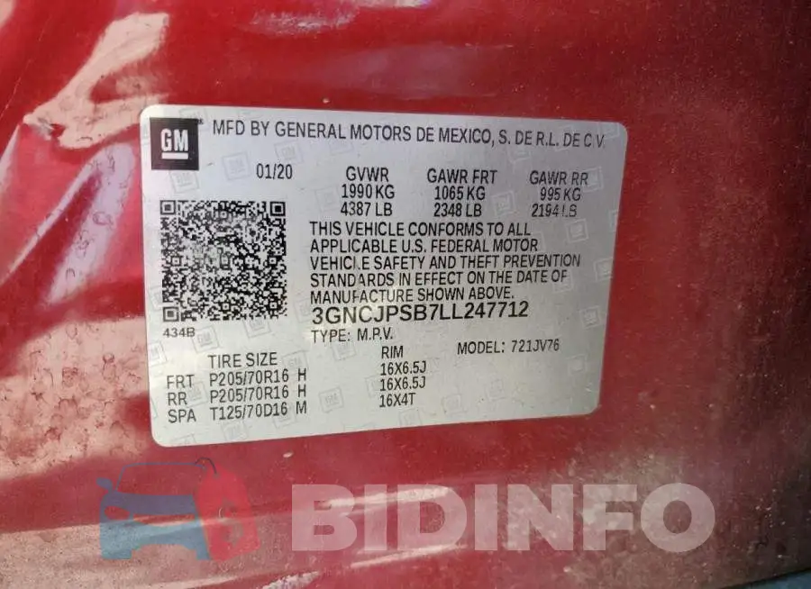 3GNCJPSB7LL247712 Photo# 13