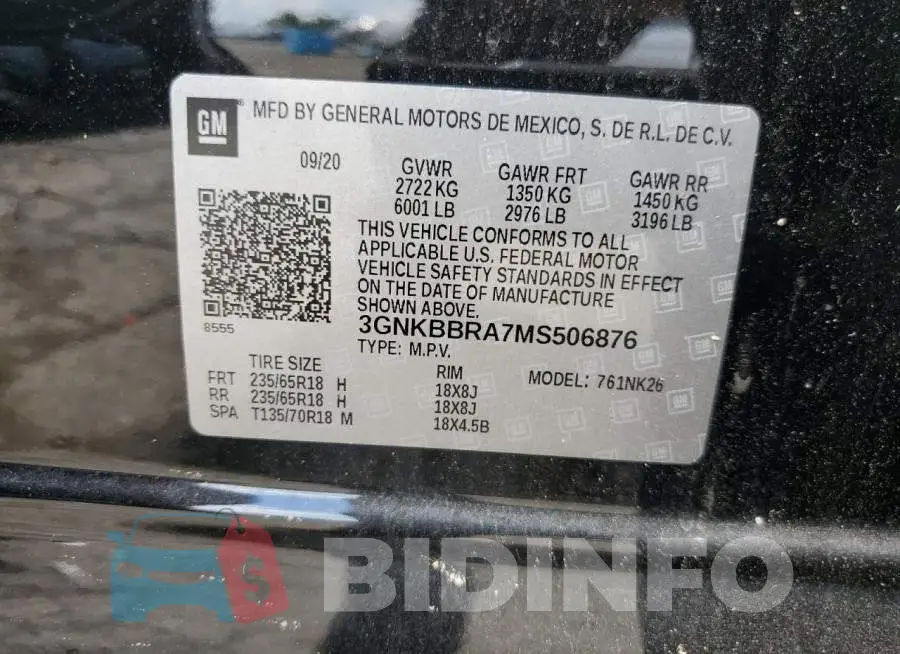 3GNKBBRA7MS506876 Photo# 13