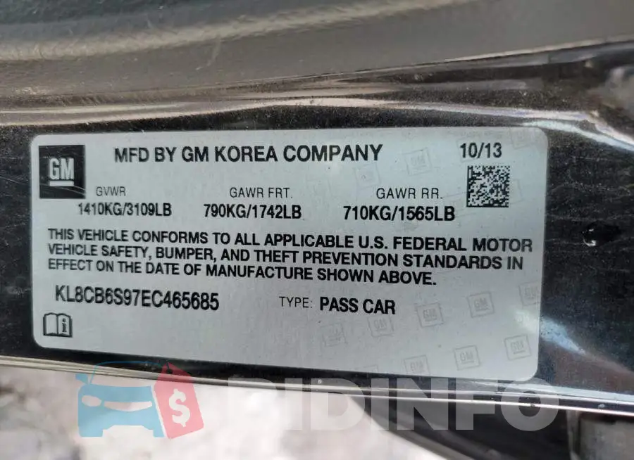 KL8CB6S97EC465685 Photo# 12