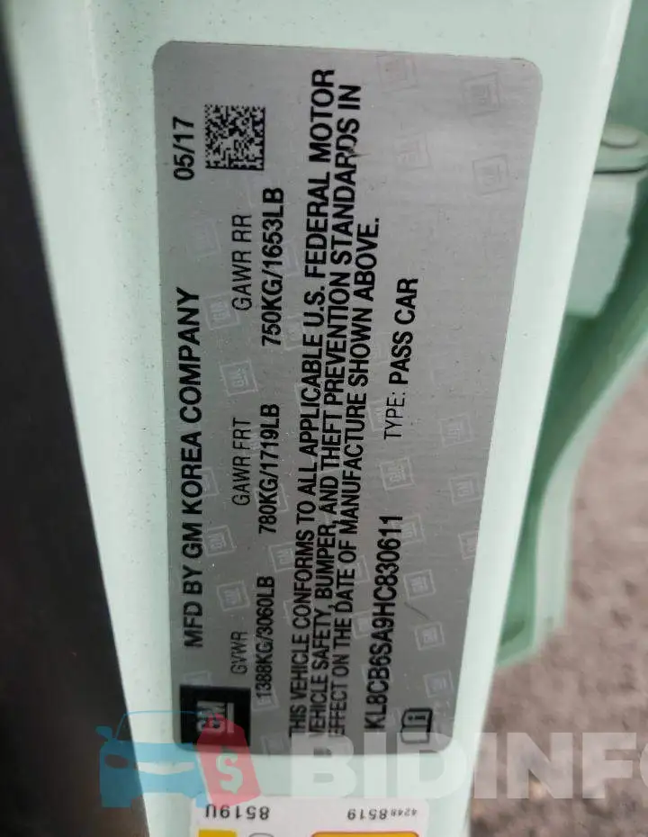 KL8CB6SA9HC830611 Photo# 12