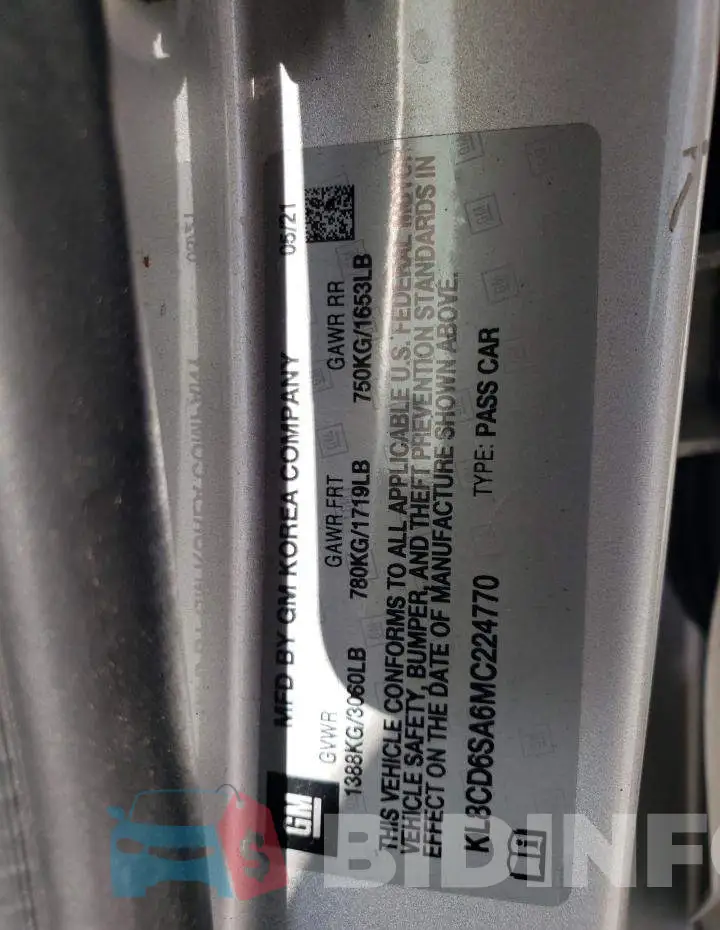 KL8CD6SA6MC224770 Photo# 12