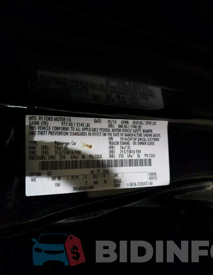 1FADP3F28GL337988 Photo# 12