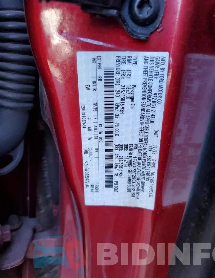 1FADP3F29EL202158 Photo# 12