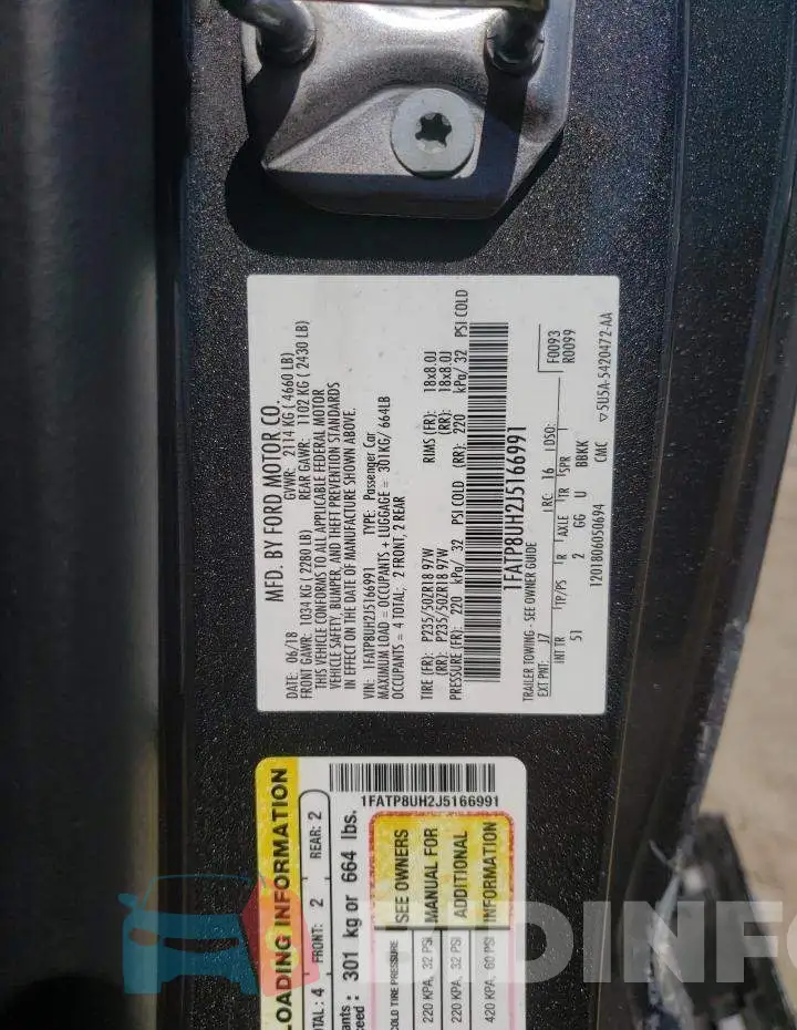 1FATP8UH2J5166991 Photo# 13