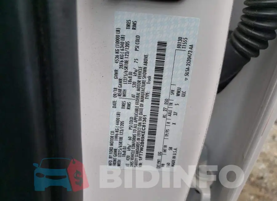 1FT7W2B69KEC81361 Photo# 12