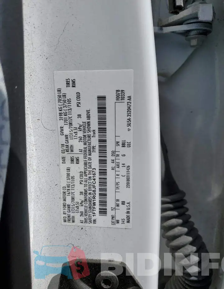 1FTFW1RG8JFC41673 Photo# 12