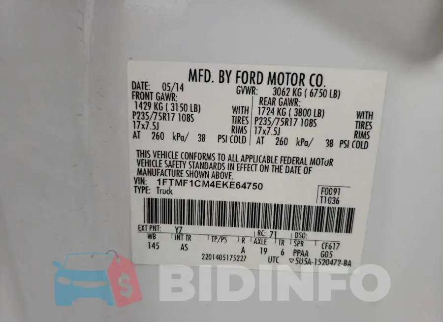 1FTMF1CM4EKE64750 Photo# 12