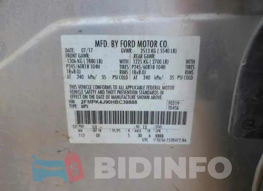 2FMPK4J90HBC39888 Photo# 12