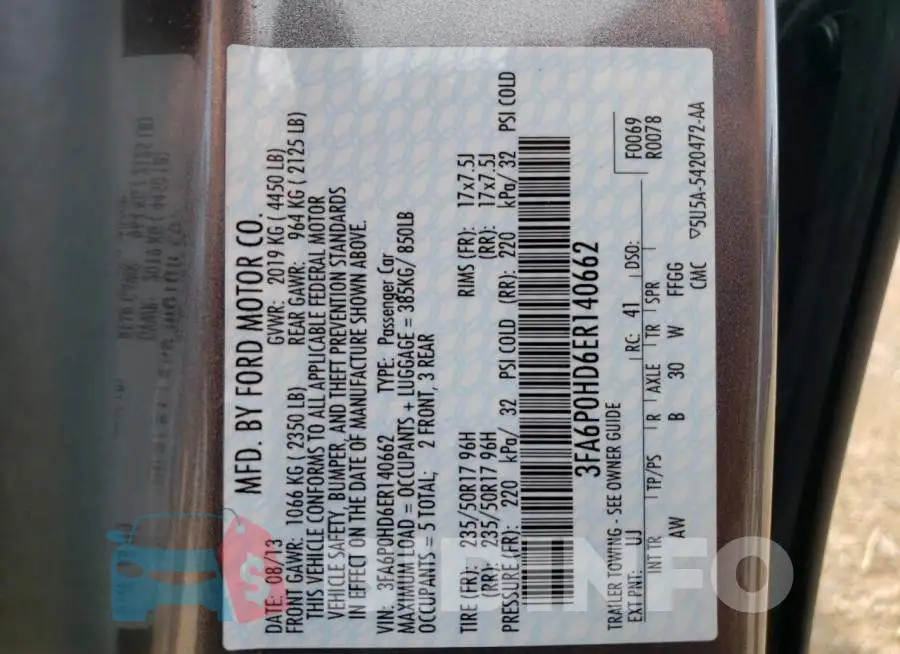 3FA6P0HD6ER140662 Photo# 12