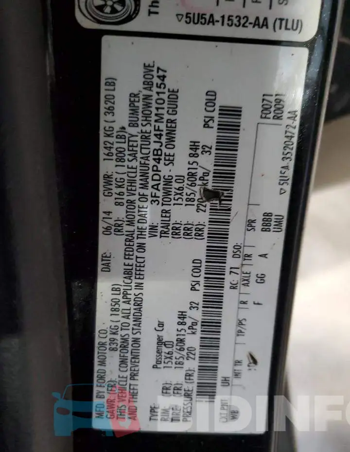 3FADP4BJ4FM101547 Photo# 12