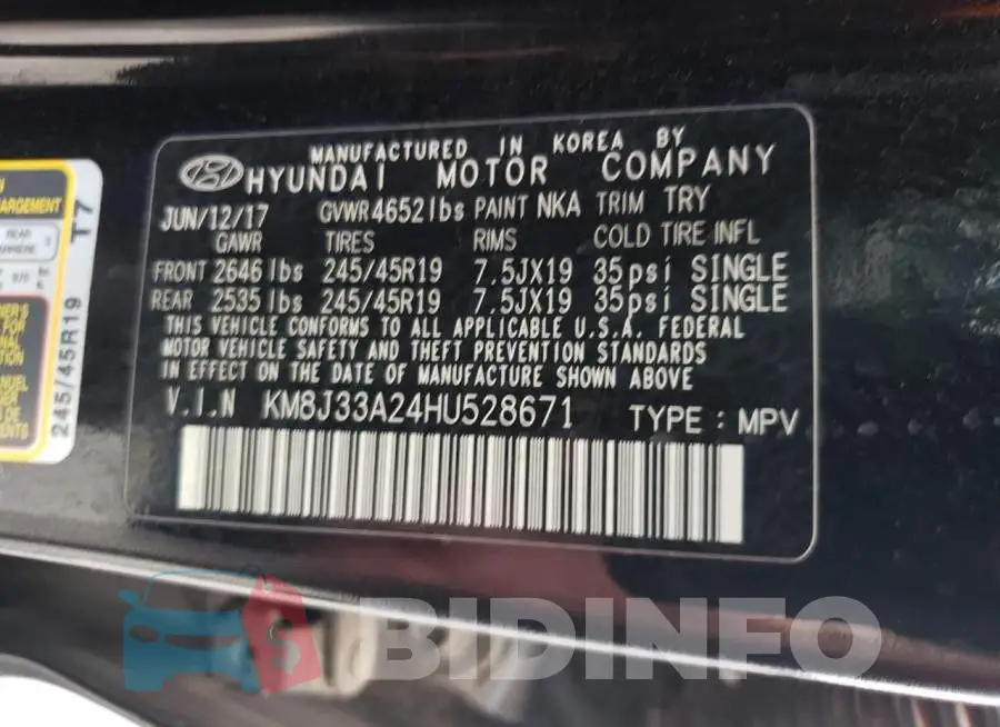 KM8J33A24HU528671 Photo# 13