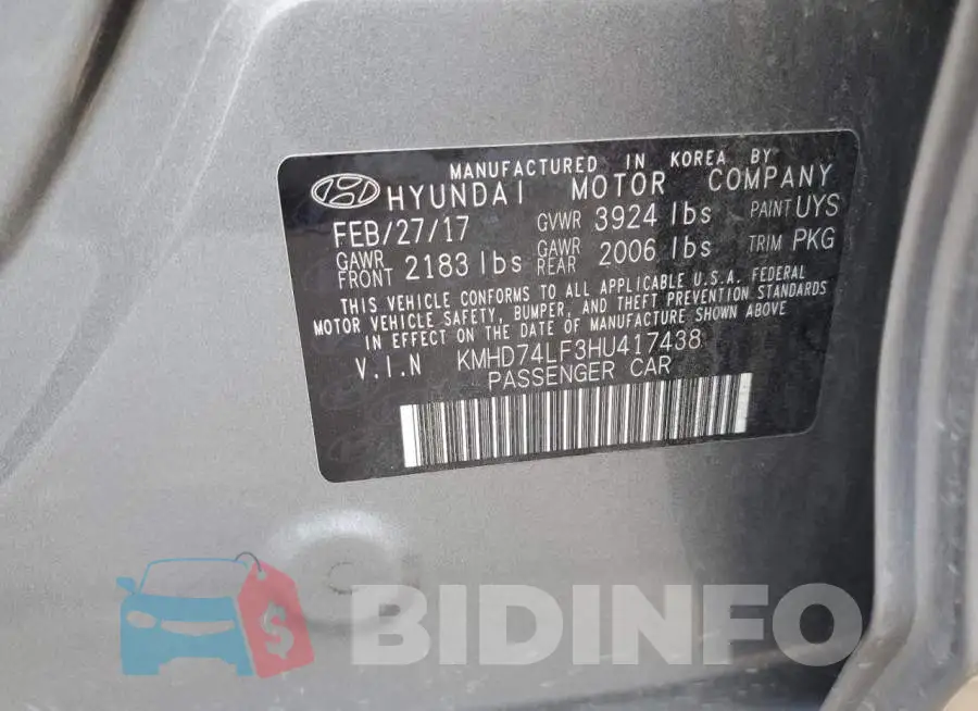 KMHD74LF3HU417438 Photo# 12