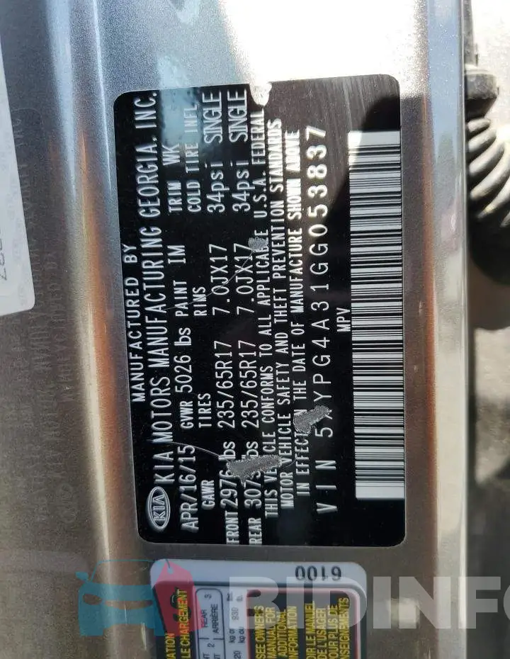 5XYPG4A31GG053837 Photo# 14