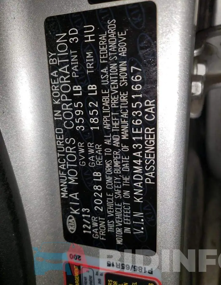 KNADM4A31E6351667 Photo# 13