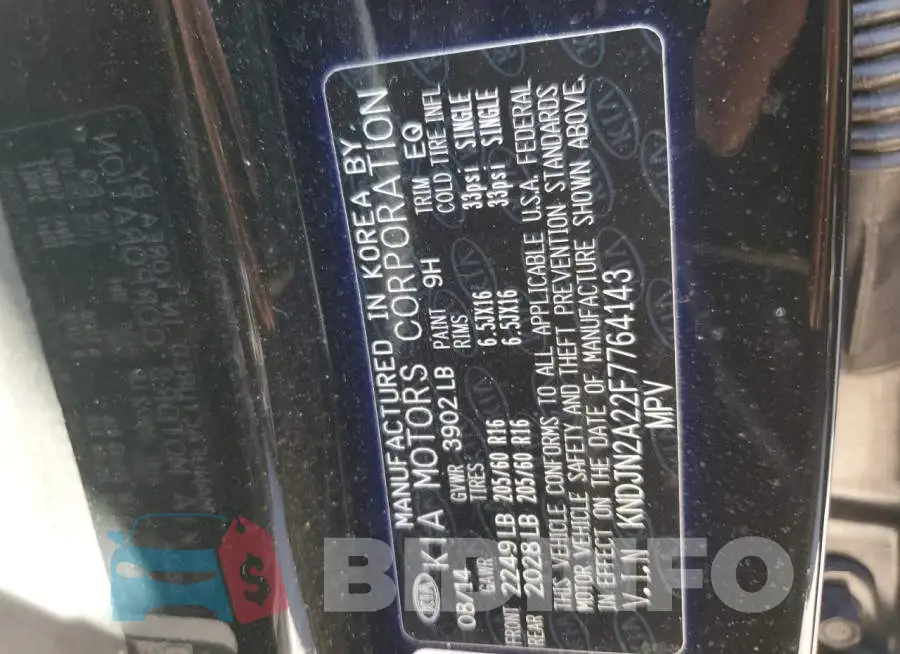 KNDJN2A22F7764143 Photo# 12